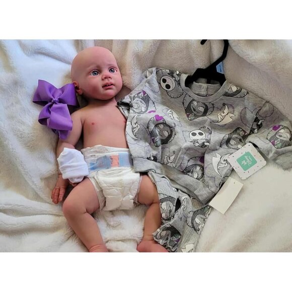 Other - 🆕21inch Platinum Silicone Baby Doll Boy Soft Newborn Open Eyes Collectible Doll